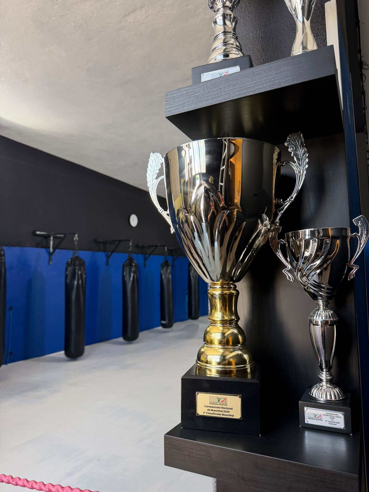 Troféus conquistados por atletas do Cascais Fight Center